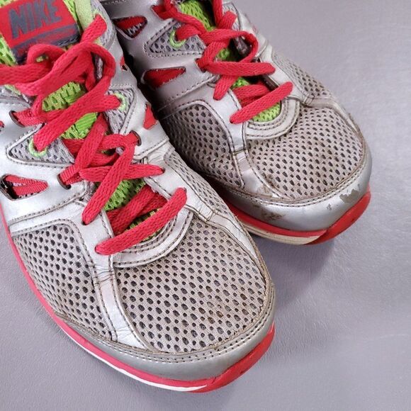 Nike Dual Fusion Lite Running Shoe Womens 7 Gray Neon Green Athletic Gym Sneaker - Picture 13 of 13